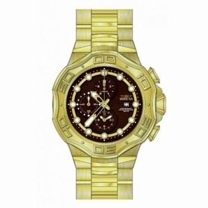 Invicta Pro Diver Chronograph Brown Dial 18kt Gold Ion-plated Men's Watch 15551