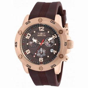 Invicta Pro Diver Chronograph Brown Dial Brown Polyurethane Men's Watch 20033