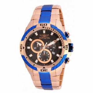 Invicta Pro Diver Chronograph Brown Dial Rose Gold and Blue Men's Watch 16067