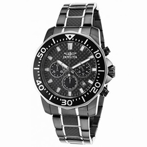Invicta Pro Diver Chronograph Carbon Fiber Dial Two-tone Men's Watch 17257