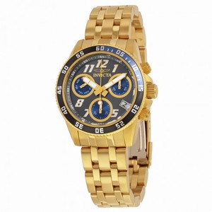 Invicta Pro Diver Chronograph Charcoal Dial 18kt Gold-plated Men's Swiss Quartz Watch 19192