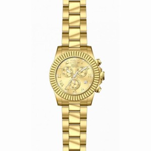 Invicta Pro Diver Chronograph Gold Dial Gold-tone Ladies Watch 18958