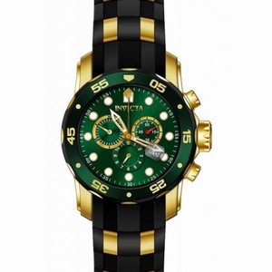 Invicta Pro Diver Chronograph Green Black Polyurethane Men's Watch 17886