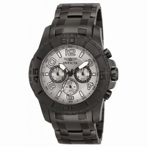 Invicta Pro Diver Chronograph Grey Dial Black Ion-plated Men's Watch 15024