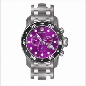 Invicta Pro Diver Chronograph Purple Dial Stainless Steel Men's Watch 80054