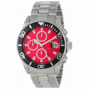 Invicta Pro Diver Chronograph Red Dial Stainless Steel Men's Watch 1004