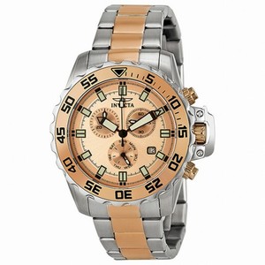 Invicta Pro Diver Chronograph Rose Dial Two-tone Men's Watch 13627