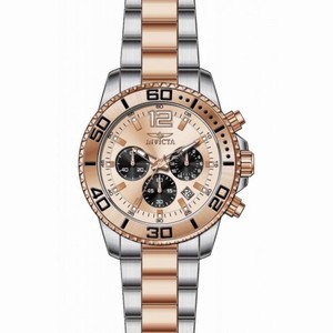 Invicta Pro Diver Chronograph Rose Dial Two-tone Men's Watch 17400