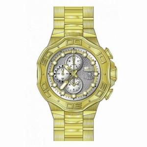 Invicta Pro Diver Chronograph Silver Dial 18kt Gold Ion-plated Men's Watch 15552