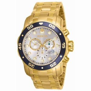 Invicta Pro Diver Chronograph Silver Dial Gold-plated Ladies Watch 80067