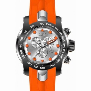 Invicta Pro Diver Chronograph Silver Dial Orange Silicone Men's Watch 17808