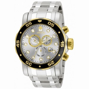 Invicta Pro Diver Chronograph Silver Dial Stainless Steel Men's Watch 80040