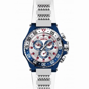 Invicta Pro Diver Chronograph Silver Dial White Polyurethane Men's Watch 21833