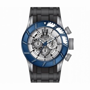Invicta Pro Diver Chronograph Silver-tone Dial Navy Blue PVD Men's Watch 14025