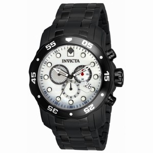 Invicta Pro Diver Chronograph White Dial Black Ion-plated Men's Watch 80076