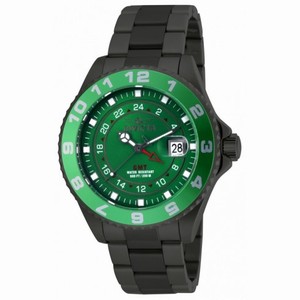 Invicta Pro Diver GMT Green Dial Gunmetal Ion-plated Men's Watch 18241
