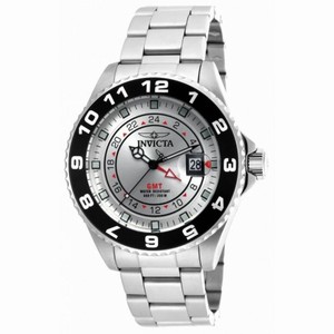 Invicta Pro Diver GMT Silver Dial Stainless Steel Men's Watch 18239