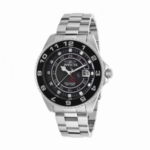 Invicta Pro Diver GMT Silver-Tone Steel Black Dial Men's Watch 17145