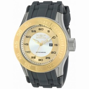 Invicta Pro Diver Gold and Silver Dial Grey Silicone Men's Watch 14831