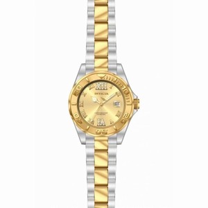 Invicta Pro Diver Gold Dial 18kt Gold Ion-plated Ladies Watch 14351