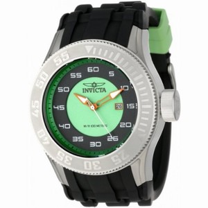 Invicta Pro Diver Green Dial Black Polyurethane Band Men's Watch 11939