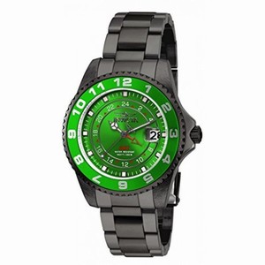 Invicta Pro Diver Green Dial Gunmetal Ion-plated Ladies Watch 18249