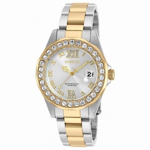 Invicta Pro Diver Lady Silver Sunray Dial Two-tone ladies Watch 20215