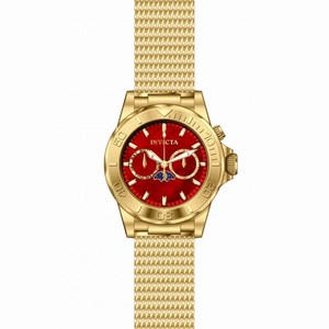 Invicta Pro Diver Moonphase Red Dial Gold-Tone Stainless Steel Men's Watch 80329