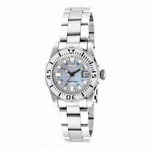 Invicta Pro Diver Mother of Pearl Dial Stainless Steel Ladies Watch 17381