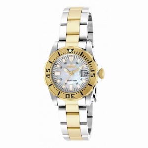 Invicta Pro Diver Mother of Pearl Dial Two-tone Ladies Watch 17385