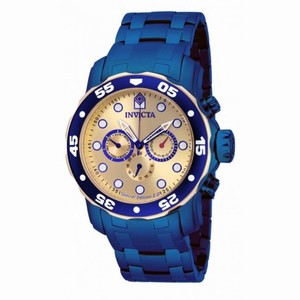 Invicta Pro Diver Multi-Function Champagne Dial Blue Ion-plated Men's Watch 15044