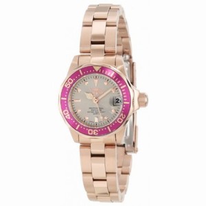 Invicta Pro Diver Pink Dial Rose Gold-plated Ladies Watch 12529