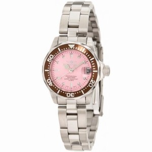 Invicta Pro Diver Pink Dial Stainless Steel Ladies Watch 11443