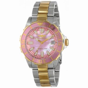 Invicta Pro Diver Pink Mother of Pearl Two-tone Ladies Watch 14355