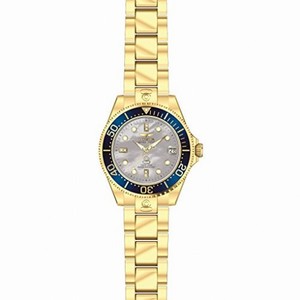 Invicta Pro Diver Platinum Dial Yellow Gold-plated Ladies Watch 22034