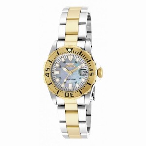 Invicta Pro Diver Platinum Mother of Pearl Dial Two-tone Ladies Watch 17383