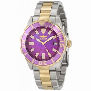 Invicta Pro Diver Purple Mother of Pearl Dial Two-tone Men's Watch 14354