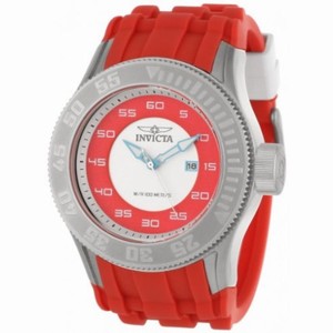 Invicta Pro Diver Red Dial Red Polyurethane Band Men's Watch 11940