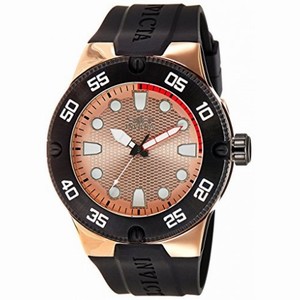 Invicta Pro Diver Rose Dial Black Polyurethane Men's Watch 18025