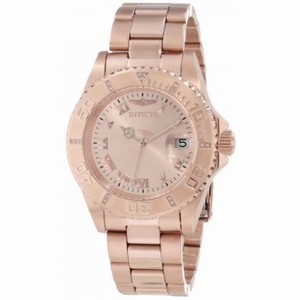 Invicta Pro Diver Rose Dial Rose Gold-tone Ladies Watch 12821