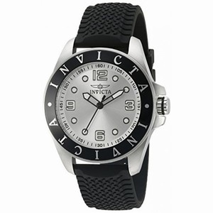 Invicta Pro Diver Silver Dial Black Polyurethane Men's Watch 21843
