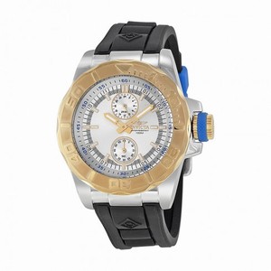 Invicta Pro Diver Silver Dial Black Rubber Men's Watch 13994