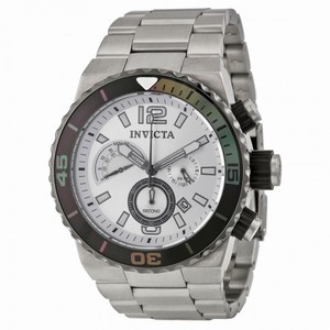 Invicta Pro Diver Silver Dial Stainless Steel Quartz Men's Chrono Watch 12999