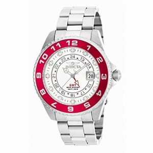 Invicta Pro Diver White Dial Red Bezel Stainless Steel Men's Watch 17130