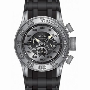 Invicta Pro Diver XL Chronograph Black and Silver Dial Black Silicone Men's Watch 14974