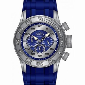 Invicta Pro Diver XL Chronograph Blue and Silver Dial Blue Silicone Men's Watch 14973