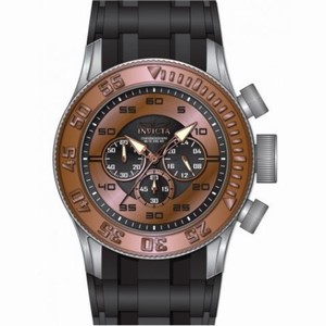 Invicta Pro Diver XL Chronograph Rose and Black Dial Black Silicone Men's Watch 14982