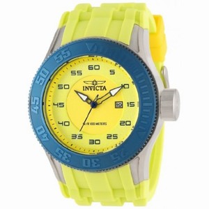 Invicta Pro Diver Yellow Dial Yellow Polyurethane Band Men's Watch 11948