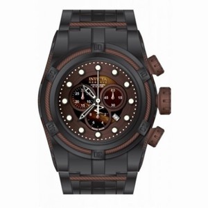 Invicta Reserve Bolt Zeus Swiss Chronograph Brown Dial Black Ion-plated Men's Watch 12749