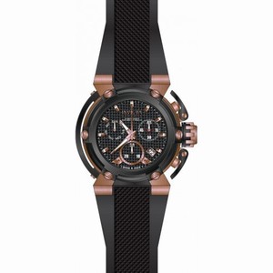 Invicta Reserve Chronograph Black Dial Black Polyurethane Men's Watch 18342
